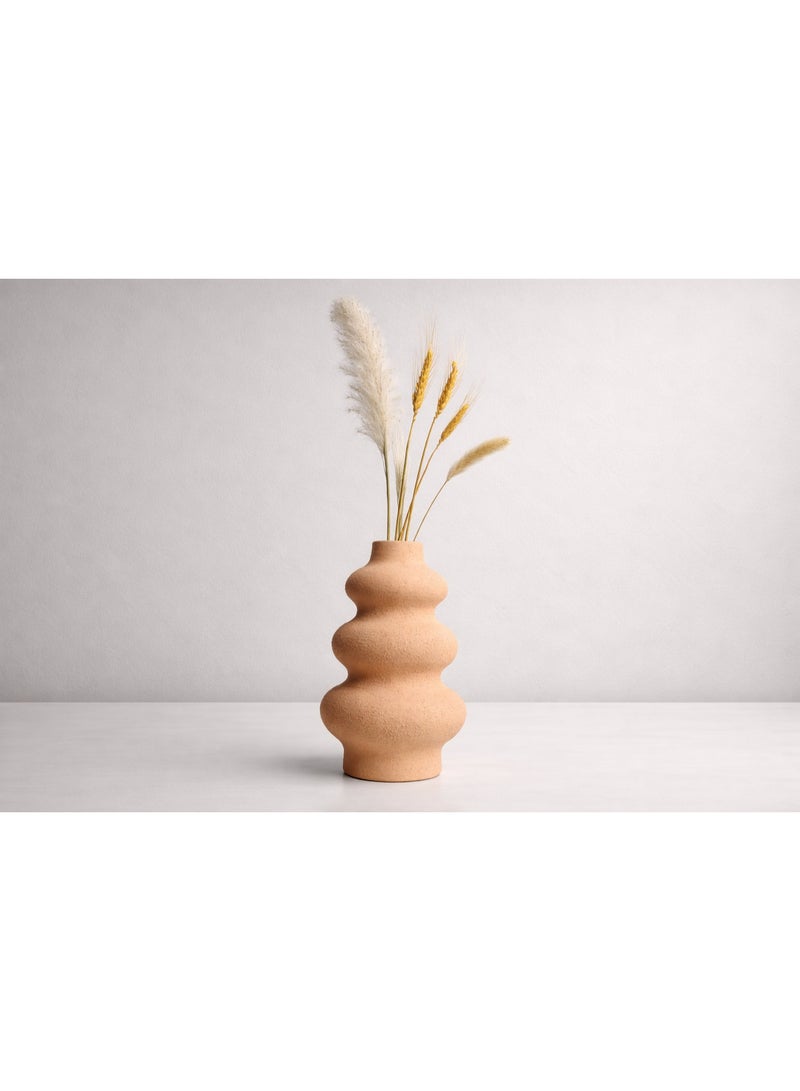 كلوك مزهرية اورا التراكوتا (تشمل نبات مجفف) - Image 1